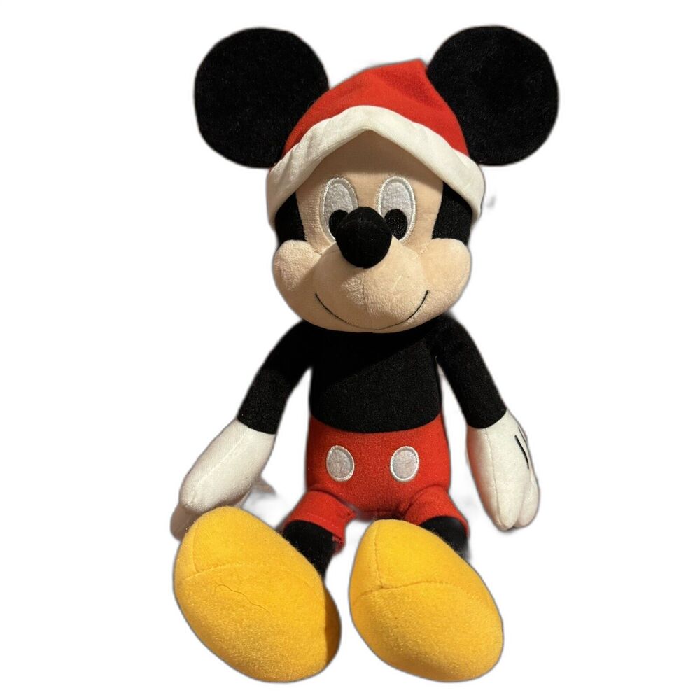 Disney Mickey Mouse Christmas Plush Kohls Cares Santa Hat Yottoy Stuffed Animal